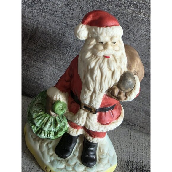 USA Santa Porcelain Figurine 4" Old World Christmas Decor 261d7 - Picture 3 of 8